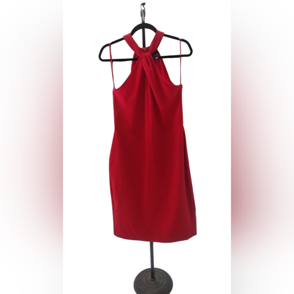 Just Taylor Red Feminine Date Night Cut Out Dress SZ 12